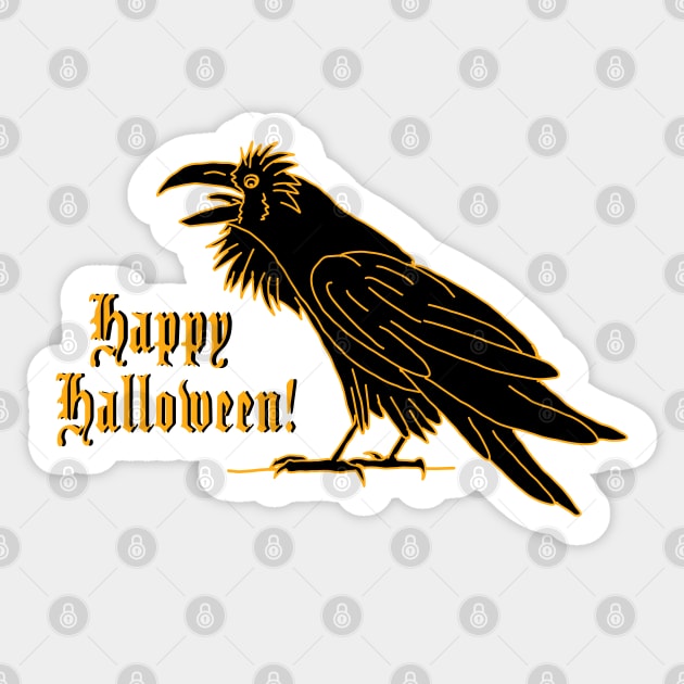 Halloween Raven Sticker by skauff